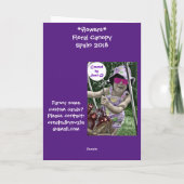 Carte Florale Violet Espagnol (Dos)