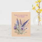 Carte florale violet Whimsical pour les amateurs d (Fleur jaune)