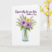 Carte florale violette et jaune (Fleur jaune)
