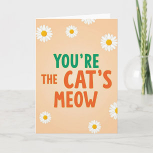 Carte Florale Vous Êtes Le Chat de la Crème