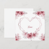 carte florale xoxo (Devant / Derrière)