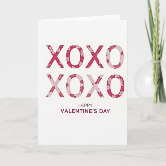 Carte florale Xoxo sincère (Devant)