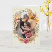 Carte Flore automnale de la crème Thanksgiving Photo (Fleur jaune)