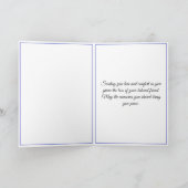 Carte Flore bleu moderne Perte d'animal de compagnie pho (Intérieur)