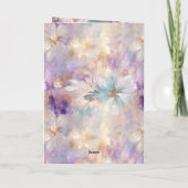 Carte Flore bleu violet d'or blanc (Dos)