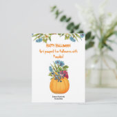 Carte Flore Citrouille d'aquarelle orange vive (Debout devant)