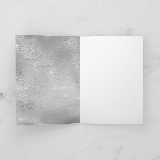 Carte Flore de dentelle d'argent (Intérieur)