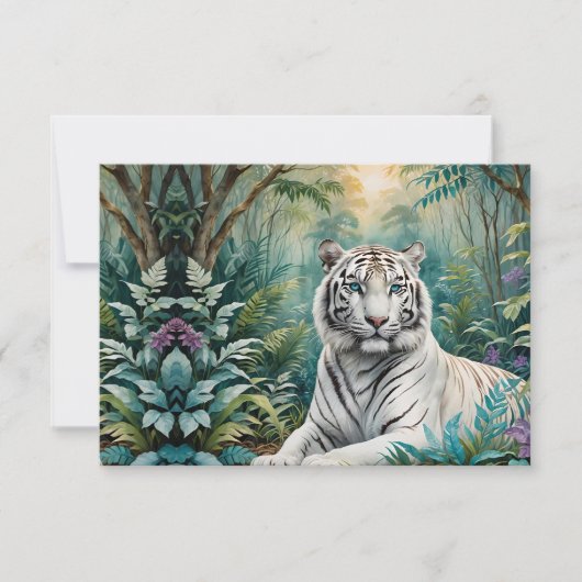 Carte Flore de la jungle de Tigre blanc (Devant)
