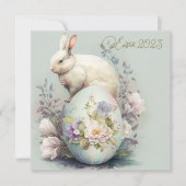 Carte Flore de lapin de Pâques (Devant)