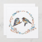 Carte Flore de l'Est Couple Bluebirds (Devant / Derrière)