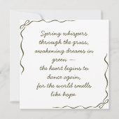 Carte Flore de neige coulissable main (Dos)