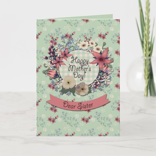 Carte Flore du pays | Pour Soeur | Fête des mères (Devant)