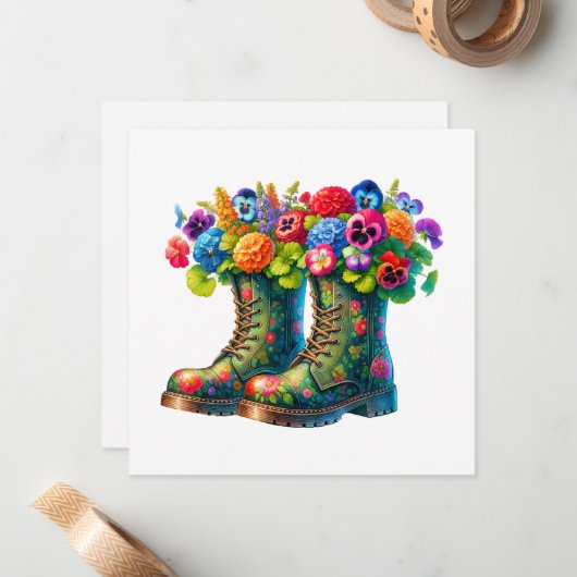 Carte Flore Flat Note et Art to Frame (Devant/Arrière en situation)