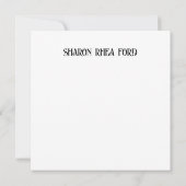 Carte Flore Flat Note et Art to Frame (Dos)