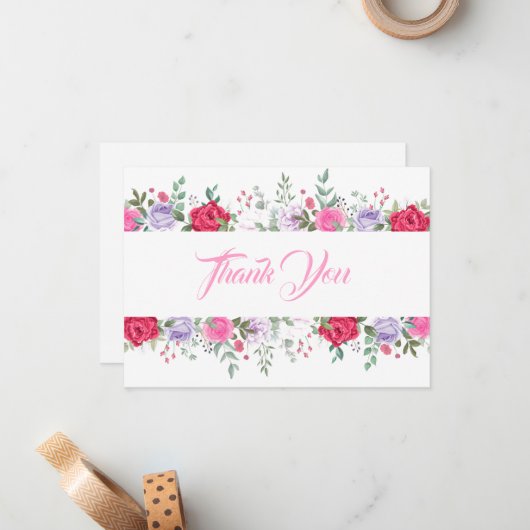 Carte Flore Merci plat (Devant/Arrière en situation)