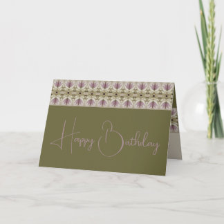 Carte Flore Pourpre Et Mauve Motif