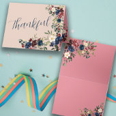 Carte Flore Rustique Thanksgiving Message personnalisé