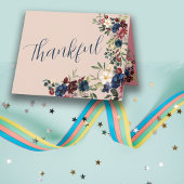 Carte Flore Rustique Thanksgiving Message personnalisé