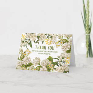 Carte Flore vert beige personnalisée