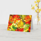 Carte Flore vintage de verglas (Fleur jaune)