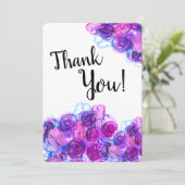 Carte Flore violette Merci plat (Debout devant)