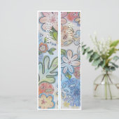 Carte Flore vive personnalisée Deux Signets (Debout devant)