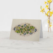 Carte Florentine Renaissance Floral Painting Note (Fleur jaune)
