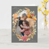 Carte Flores Brown d'automne Thanksgiving Photo (Fleur jaune)