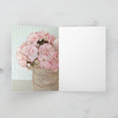 Carte Flores geranio rosa en bote de cristal con encaje (Intérieur)