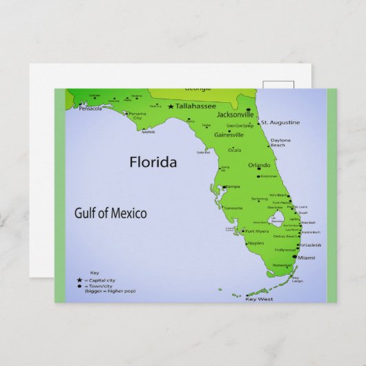 Carte Florida USA (Devant / Derrière)