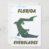 Carte Floride Everglades Alligator vacances art. (Devant)