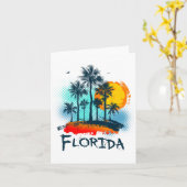 Carte Floride Fl Summer Miami Vibes Beach Sunshine State (Fleur jaune)