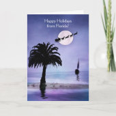 Carte Floride Happy Holidays Coastal Beach Voilier (Devant)