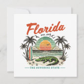 Carte Floride, L'État Sunshine - Sunset Beach Scene (Devant)