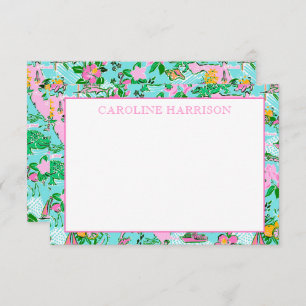 Carte Floride Preppy Palm Beach Motif Imprimer