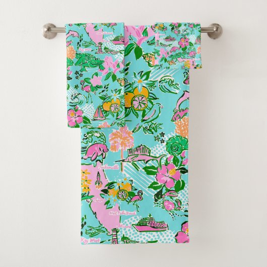 Carte Floride Preppy Palm Beach Motif Imprimer (En situation)