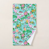 Carte Floride Preppy Palm Beach Motif Imprimer (Serviette à main)