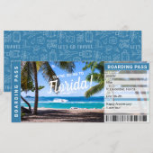 Carte Floride Surprise Voyage Embarquement Pass Billet c (Devant / Derrière)