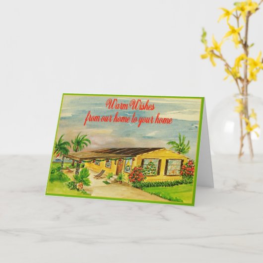 Carte Floride Vacances Chaleureuses (Fleur jaune)