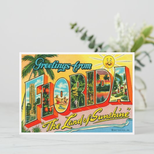 Carte Floride vintage (Debout devant)