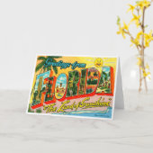 Carte Floride vintage (Fleur jaune)