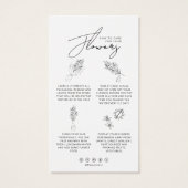 Carte Florisante Hang Tag Avec Logo (Dos)