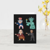 Carte Floss Like Boss Uncle Sam Ben Franklin Liberty 4 (Fleur jaune)