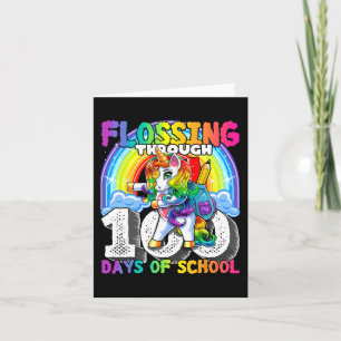 Carte Flossing through the 100 Days of School Flossing U