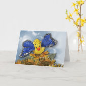 Carte Flotteur comme un papillon ! (Fleur jaune)