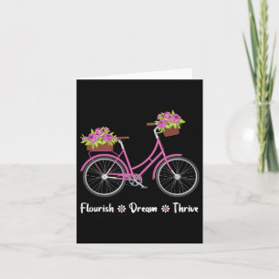 Carte Flourdissant rêve prospérer Floral Vélo Subtle 8
