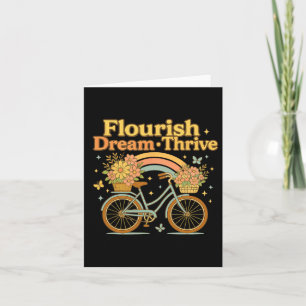 Carte Flourish Dream Thrive Floral Bike Subtle 8647 Trum