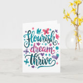 Carte Flourish Dream Thrive Motivational (Fleur jaune)