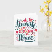 Carte Flourish Dream Thrive Motivational (Fleur jaune)