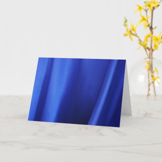 Carte Flow Blue Silk Fabric Abstrait (Fleur jaune)